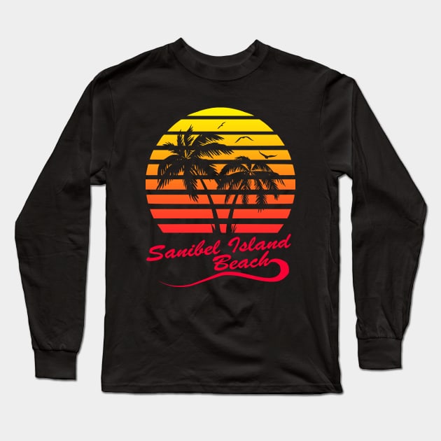 Sanibel Island Beach Long Sleeve T-Shirt by Nerd_art